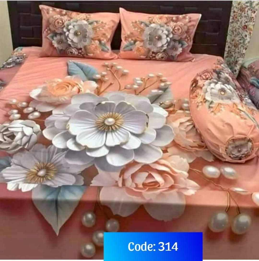 Primium 3D Bedsheet Four Piece Set code 314