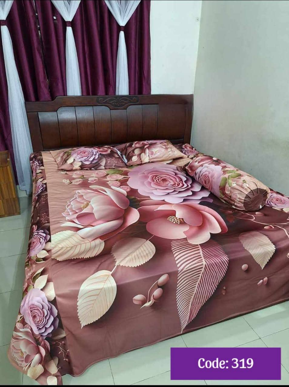 Primium 3D Bedsheet Four Piece Set code 319
