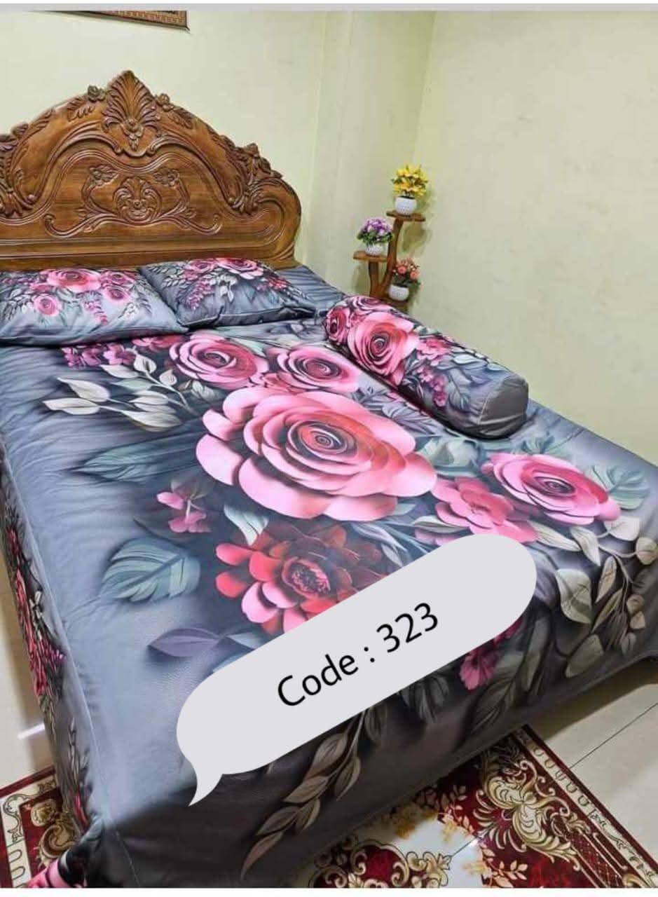 Primium 3D Bedsheet Four Piece Set code 323