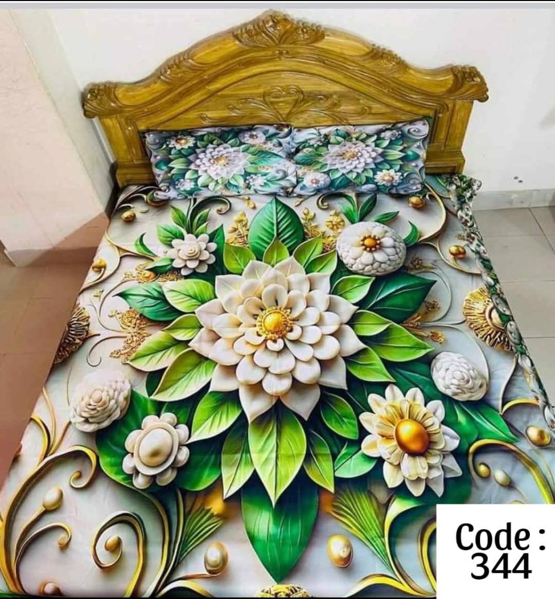 Primium 3D Bedsheet Four Piece Set code 344