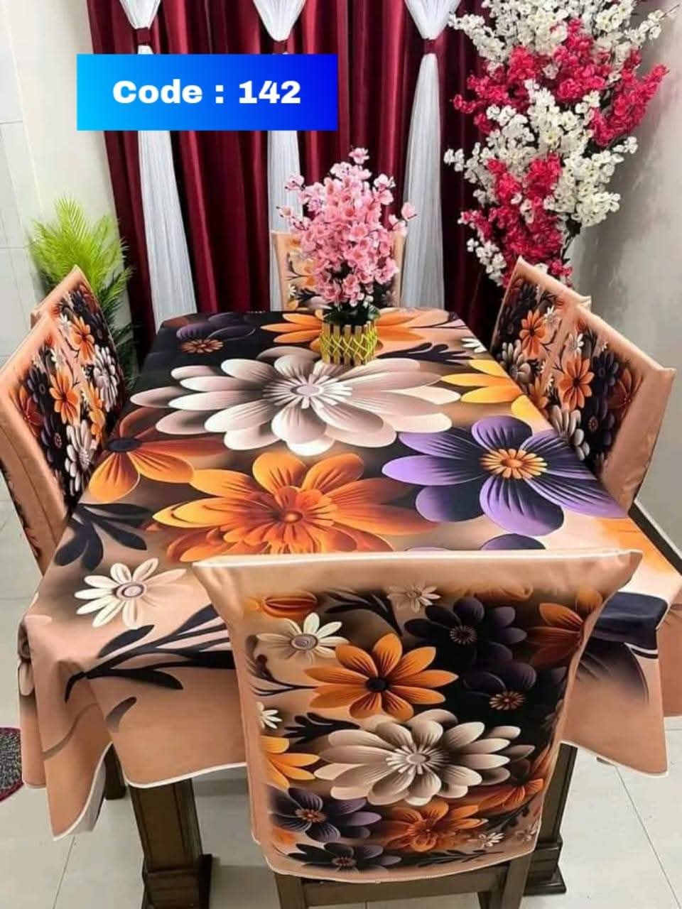 Original 3D Printed Dining Chair Table Cover code 142