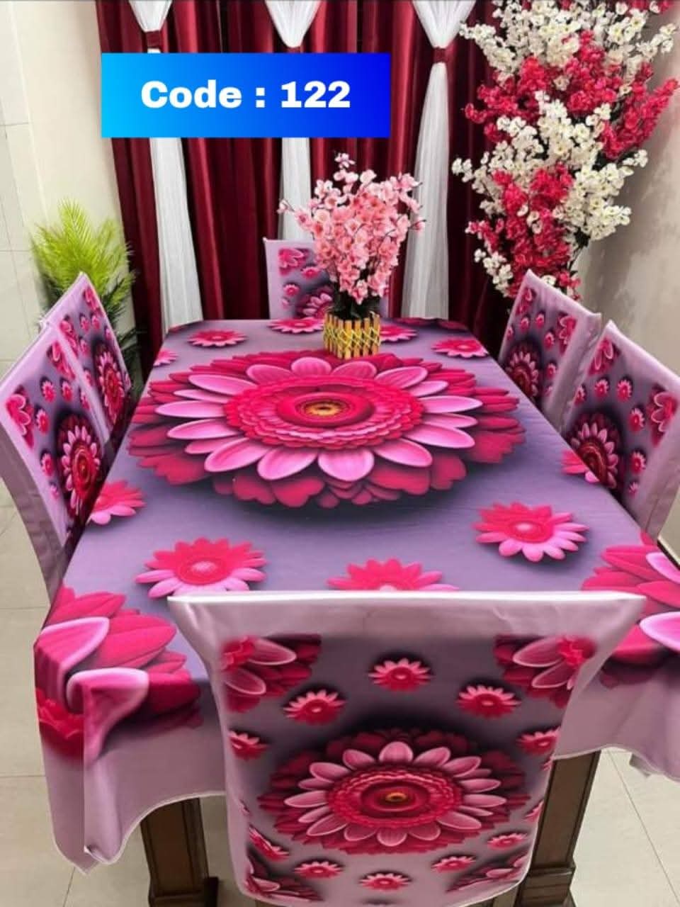 Original 3D Printed Dining Chair Table Cover code 122