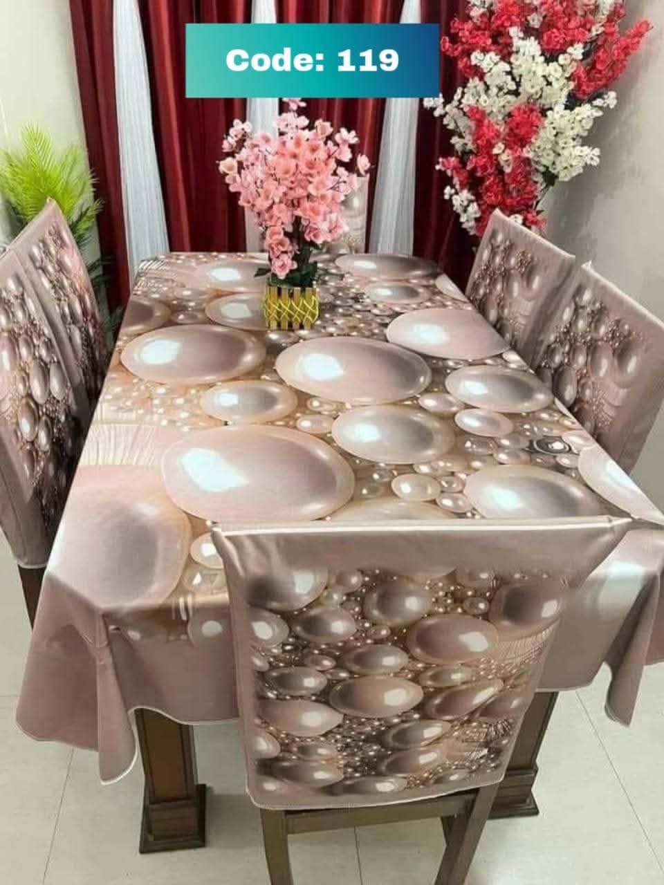 Original 3D Printed Dining Chair Table Cover code 119