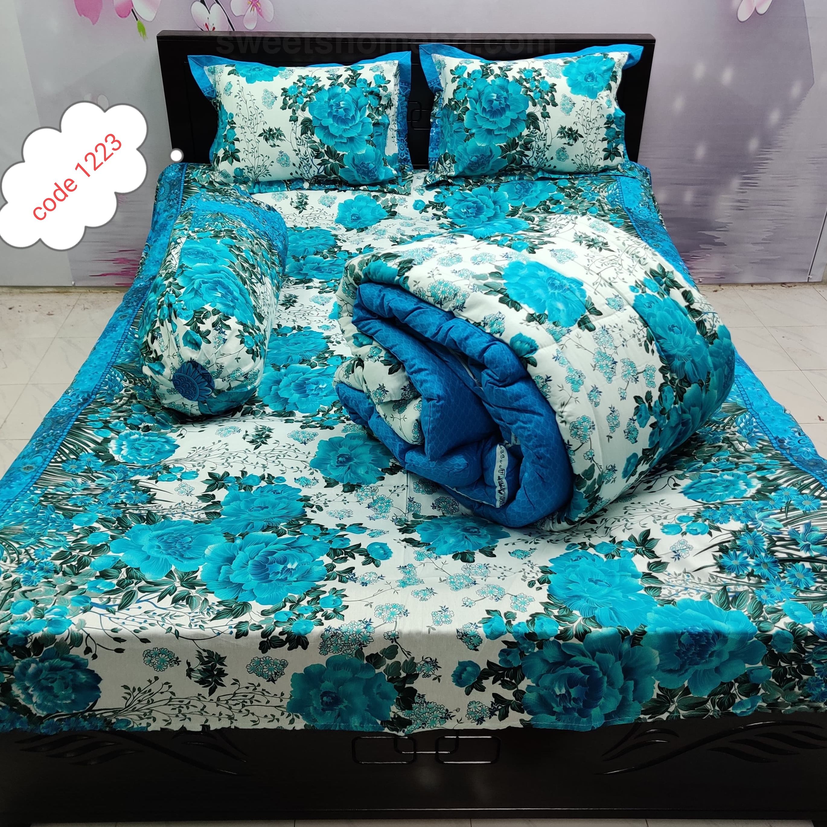 Premium quality 5 pcs comforter sets code 1223