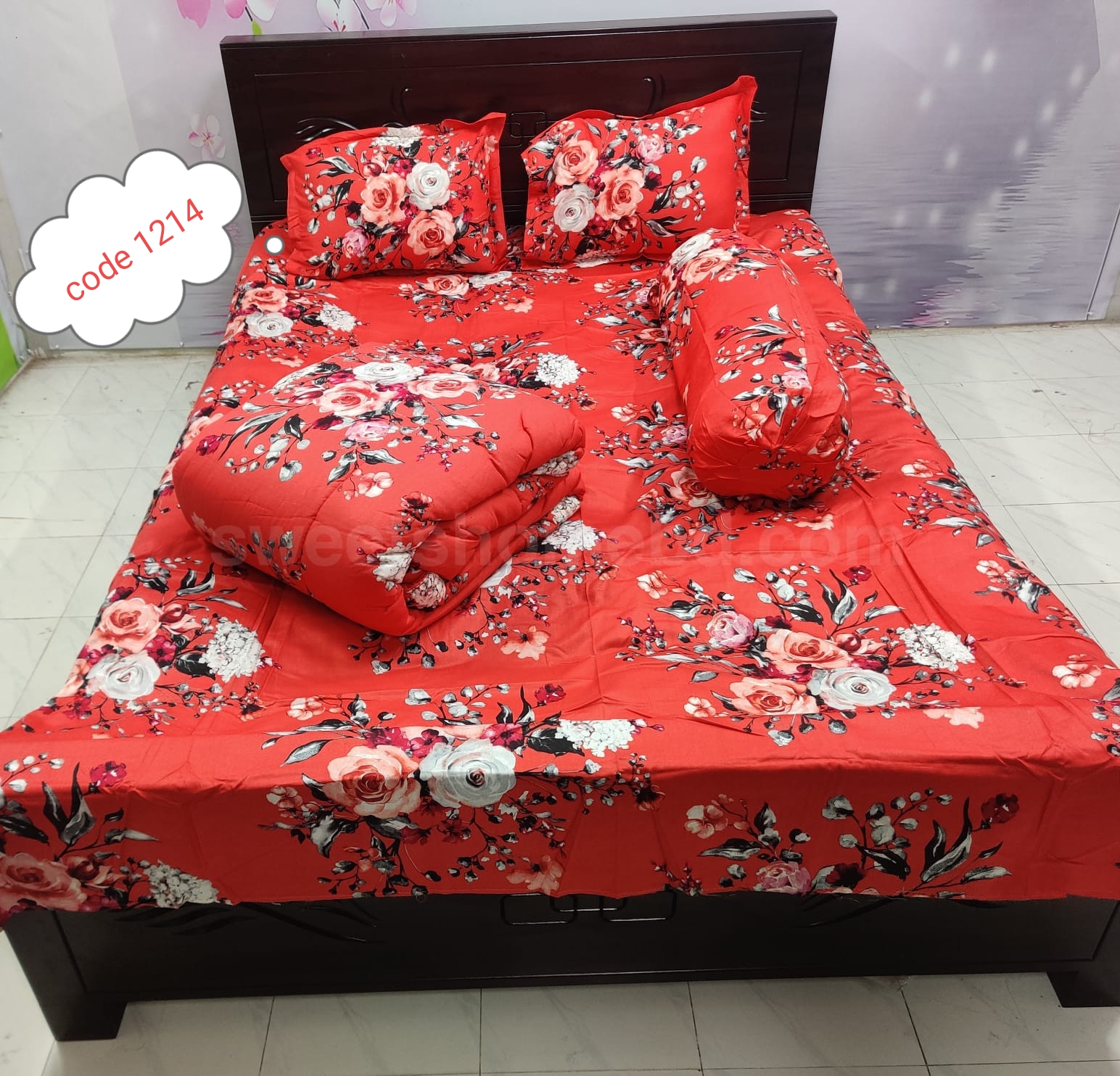 Premium quality 5 pcs comforter sets code 1214