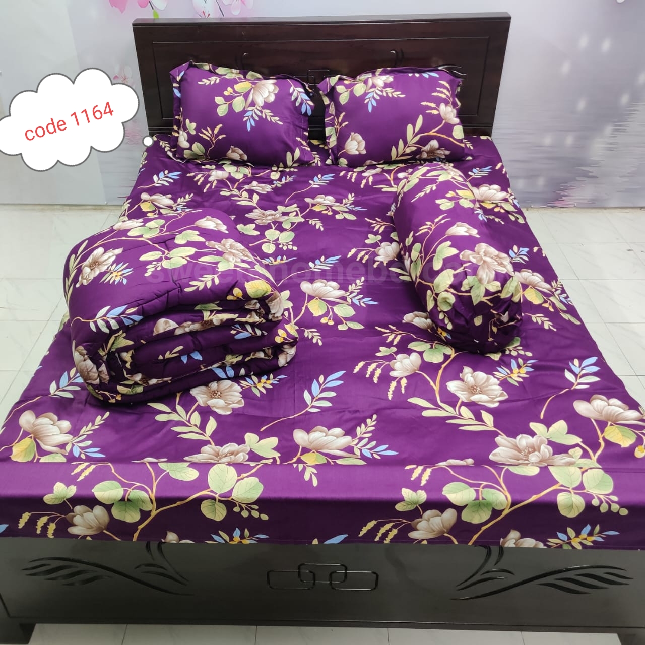 Premium quality 5 pcs comforter sets code 1164