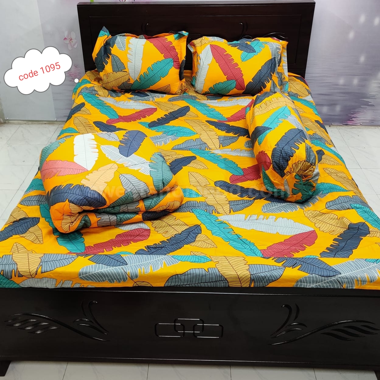 Premium quality 5 pcs comforter sets code 1095