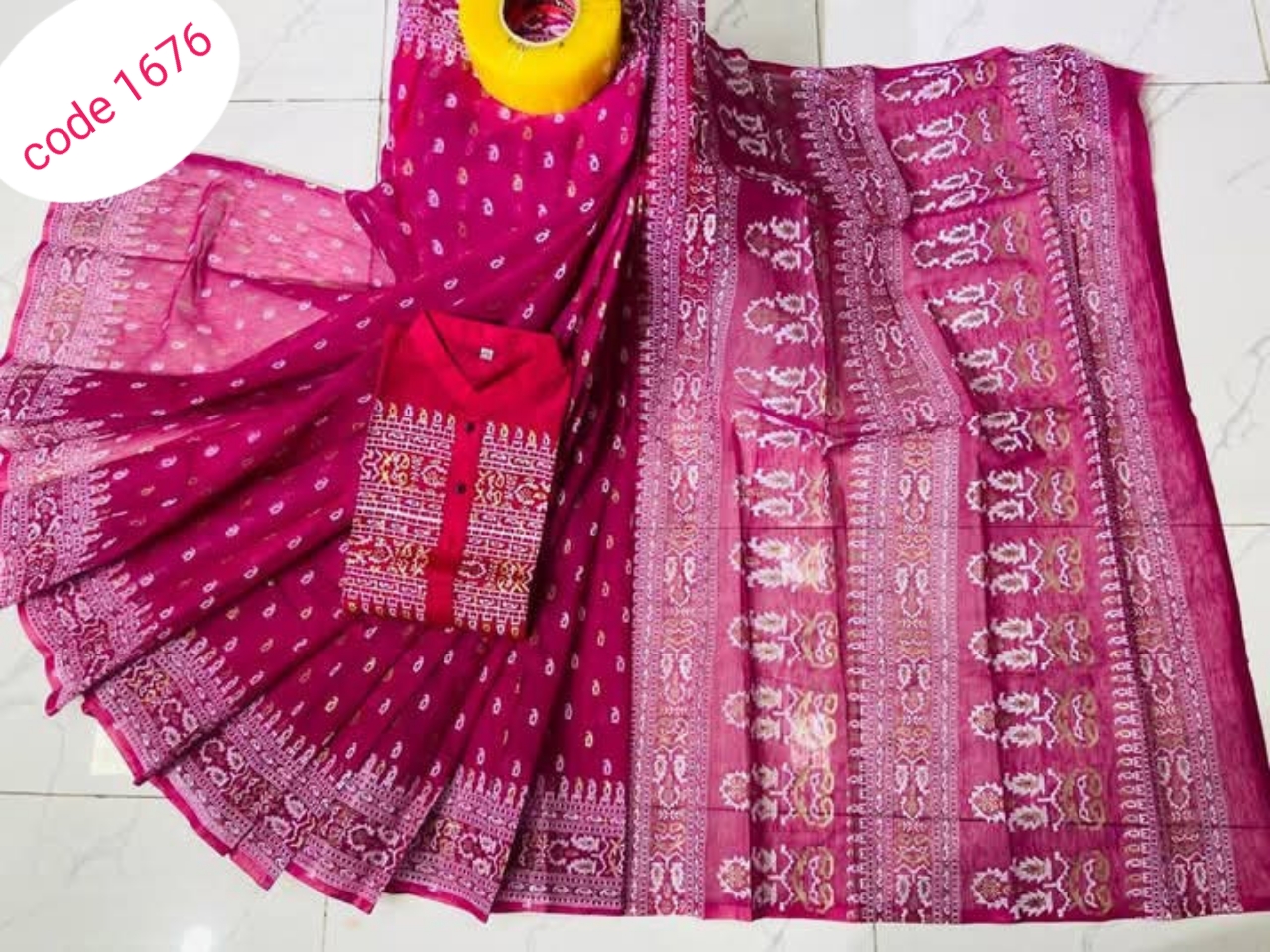 Half Silk saree & panjabi couple set code 167