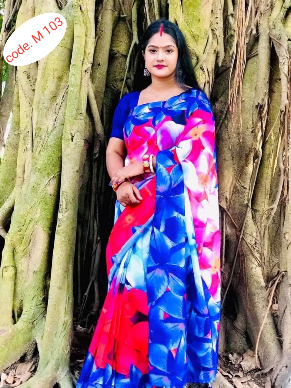 Chanderi silk sharee code. M 103