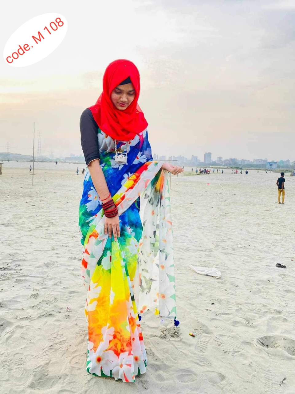 Chanderi silk sharee code. M 108