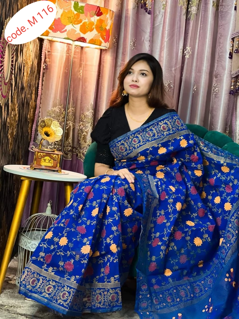 Chanderi silk sharee code. M 116
