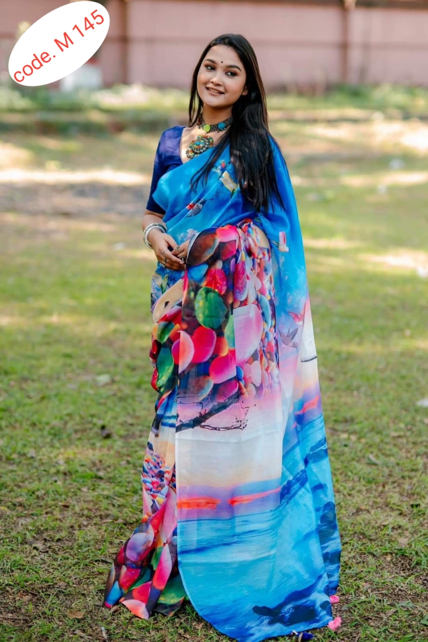 Chanderi silk sharee code. M 145