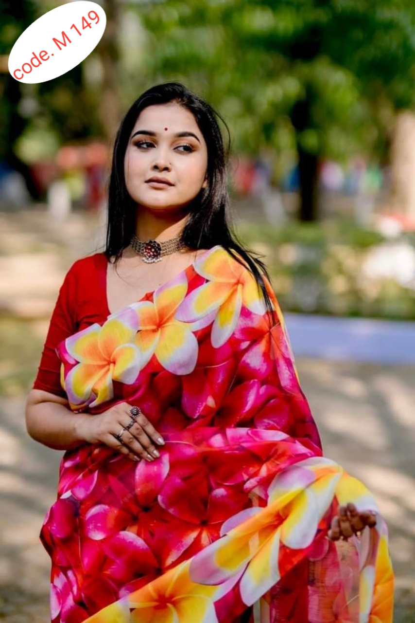 Chanderi silk sharee code. M 149