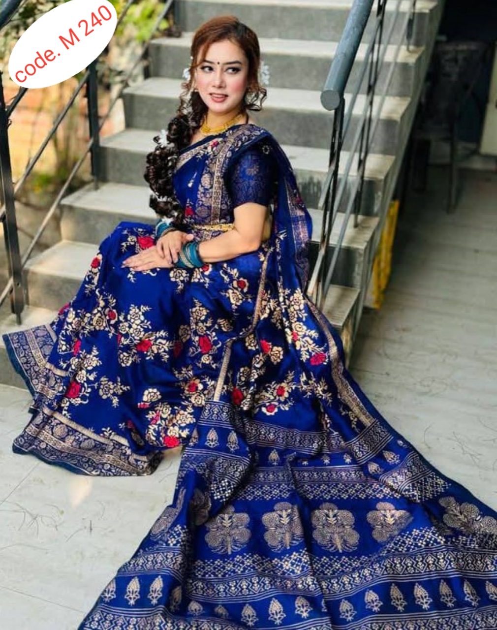 Dhupian Silk Sharee with Blouse Piece code. M 240