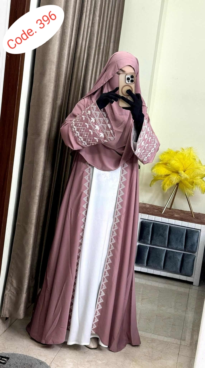 Orginal Embrodery kaj kora dubai febric borka code. 396