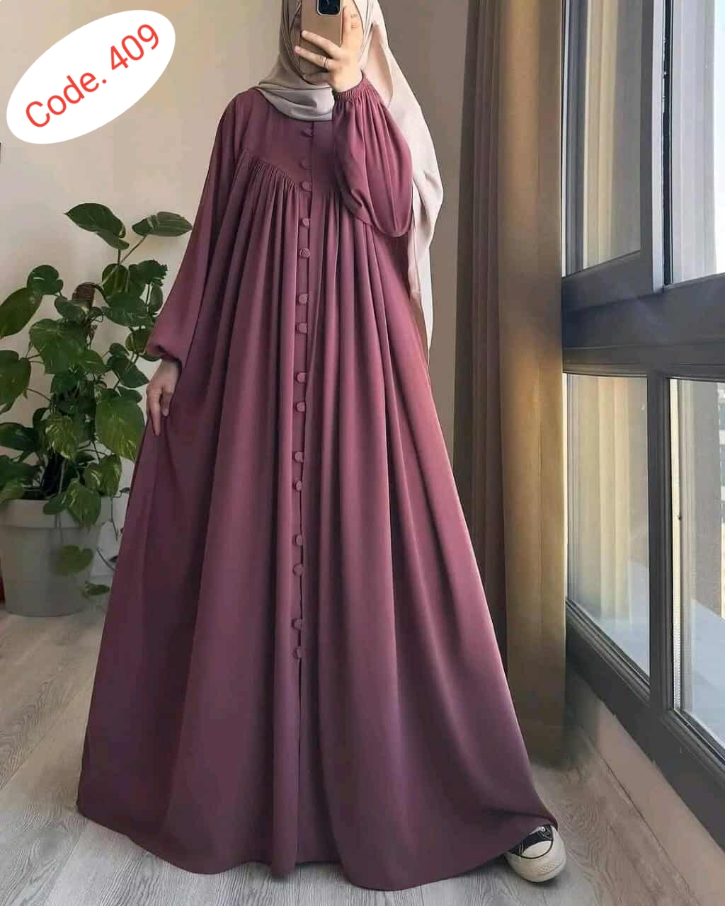 Orginal dubai cherry febric borka code. 409