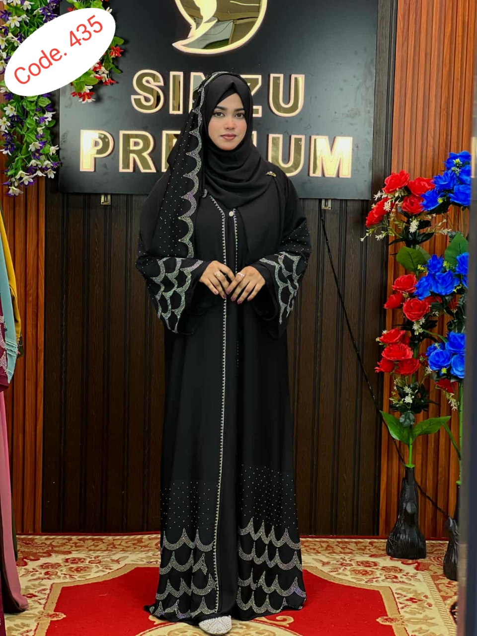 Orginal Dubai cherry febric borka code. 435