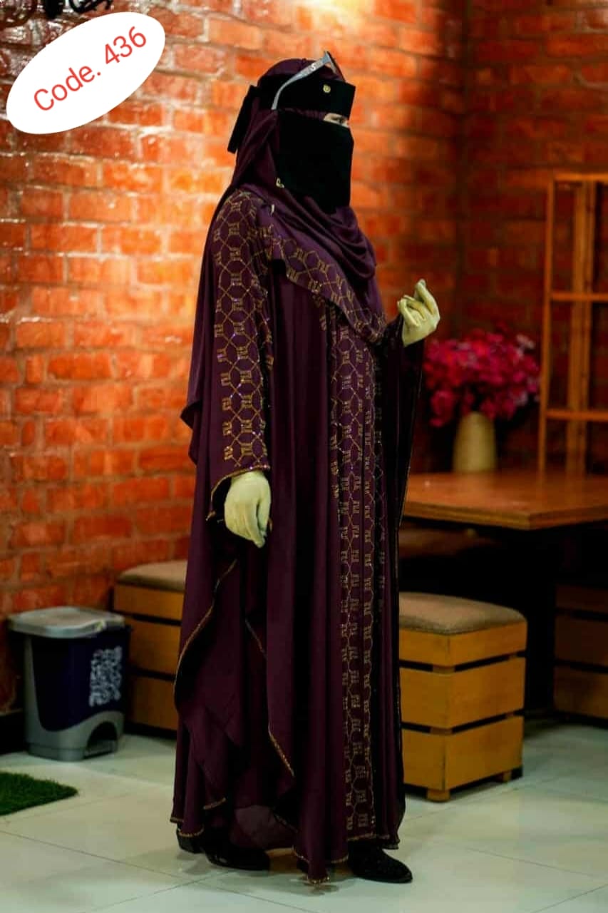 Orginal Dubai cherry febric borka code. 436