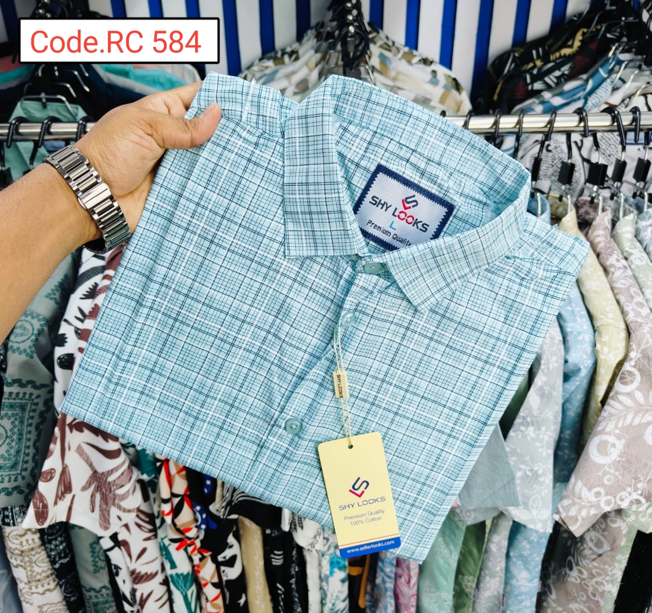 Cotton Check  full sleeve Shirt code.RC 584