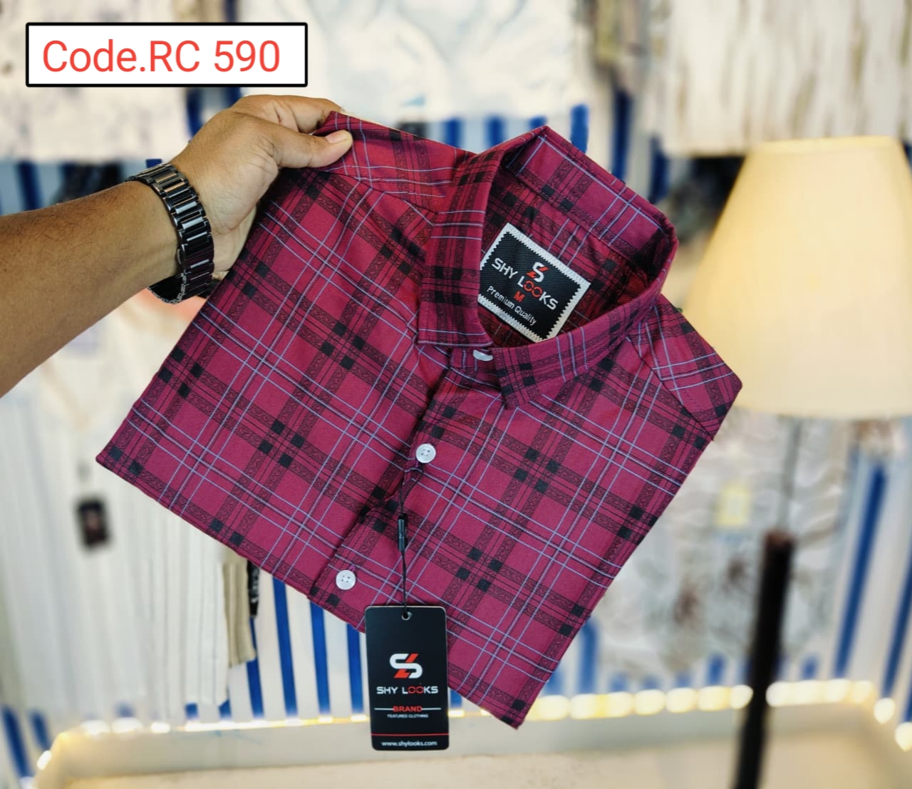 Cotton Check  full sleeve Shirt code.RC 590