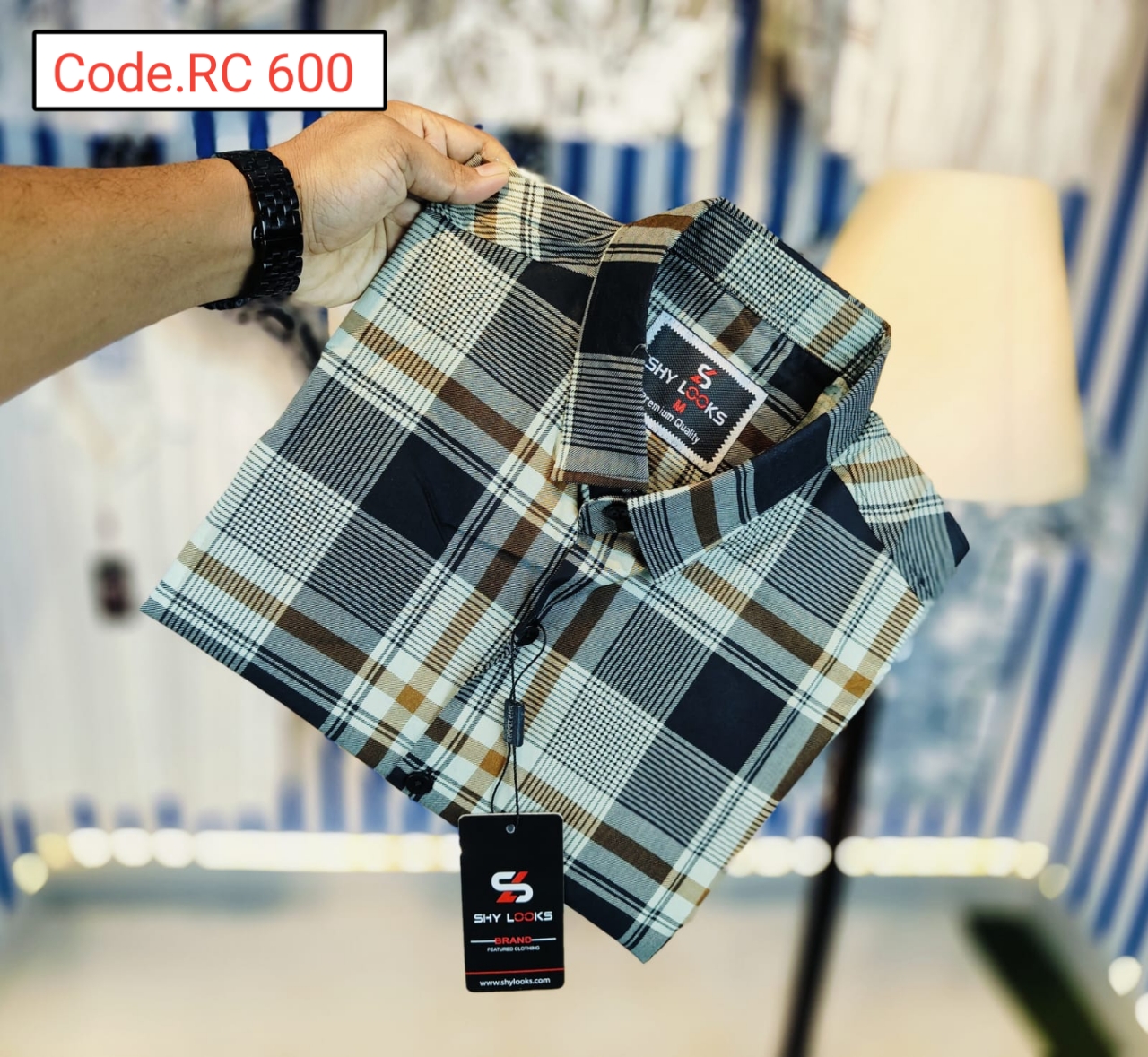 Cotton Check  full sleeve Shirt code.RC 600