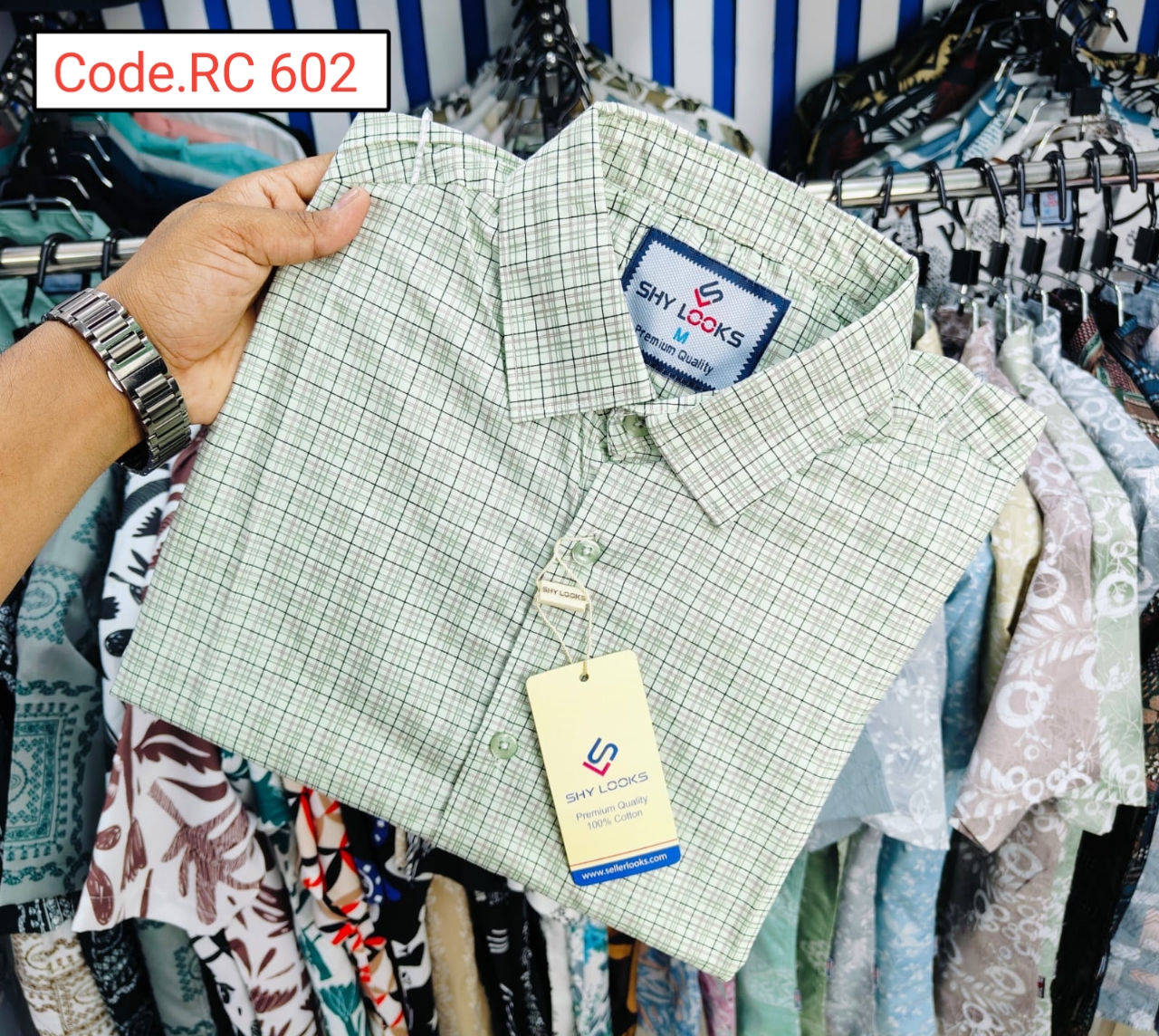 Cotton Check  full sleeve Shirt code.RC 602