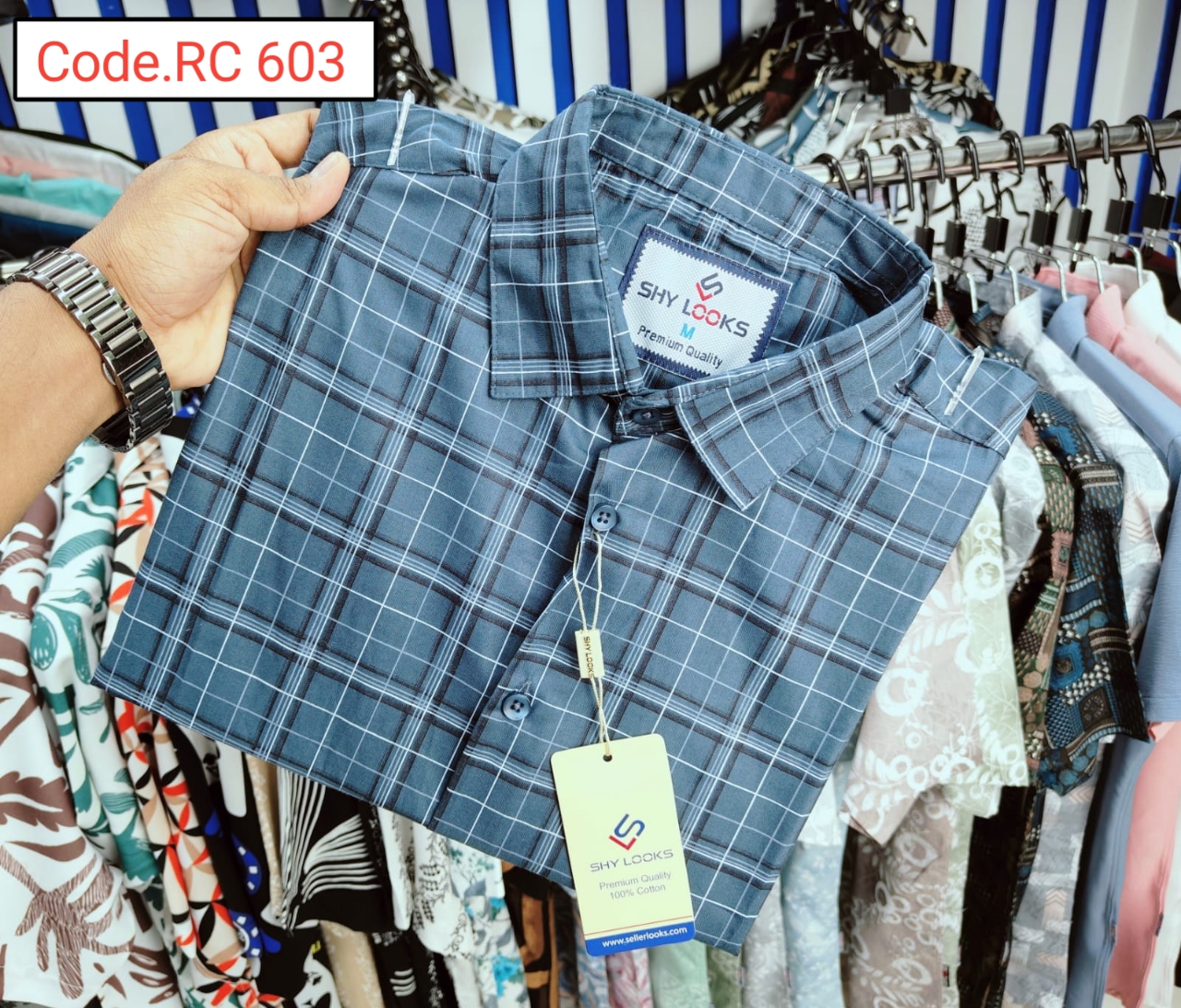 Cotton Check  full sleeve Shirt code.RC 603