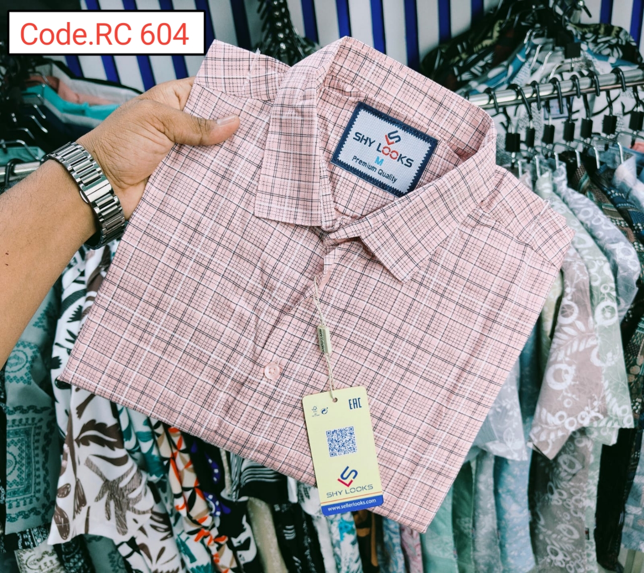 Cotton Check  full sleeve Shirt code.RC 604