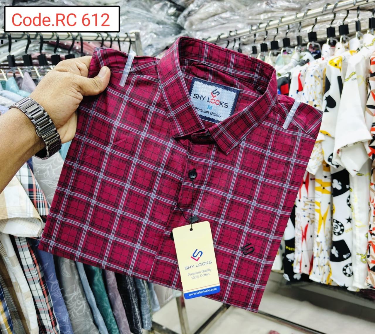 Cotton Check  full sleeve Shirt code.RC 612