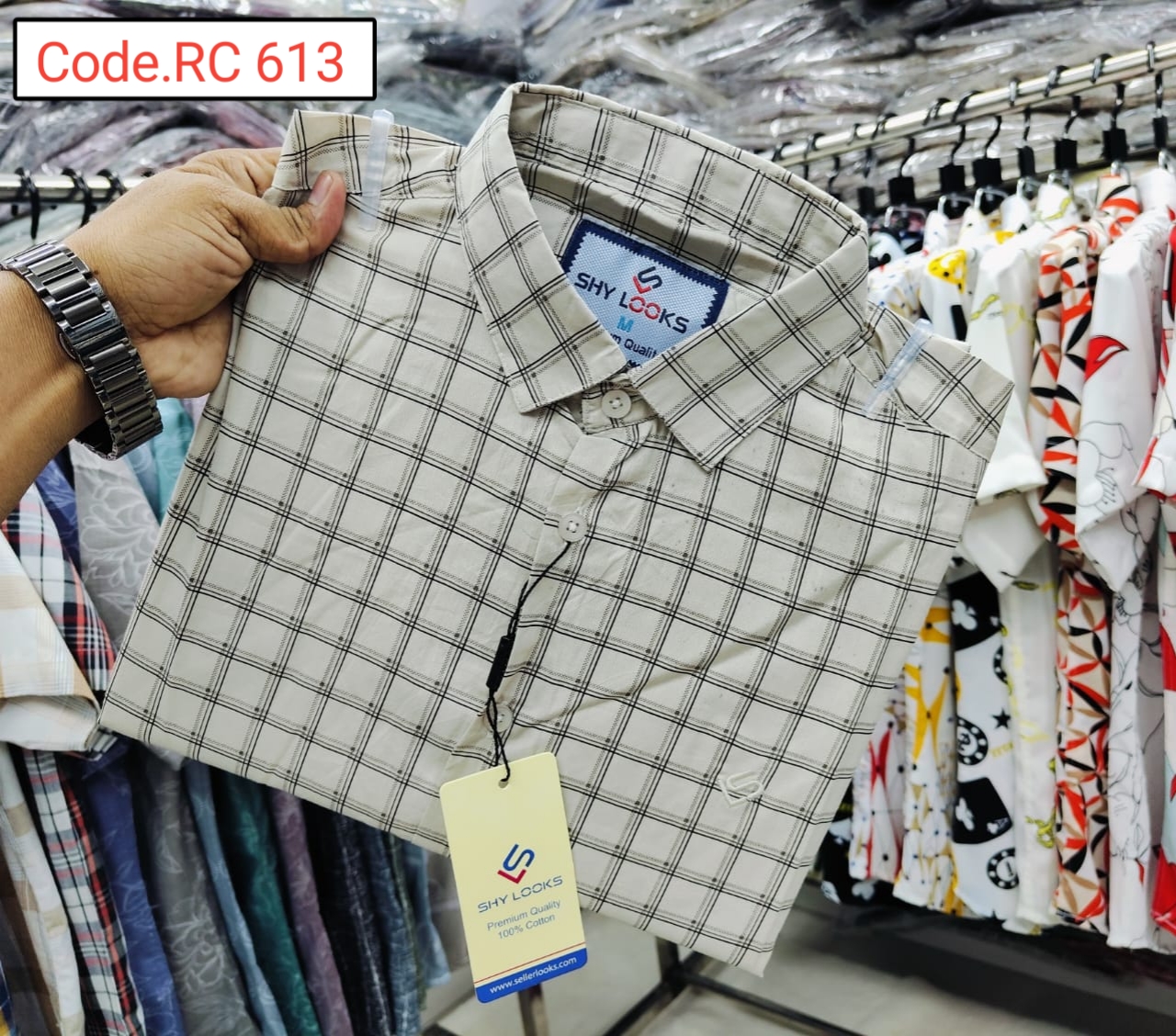 Cotton Check  full sleeve Shirt code.RC 613