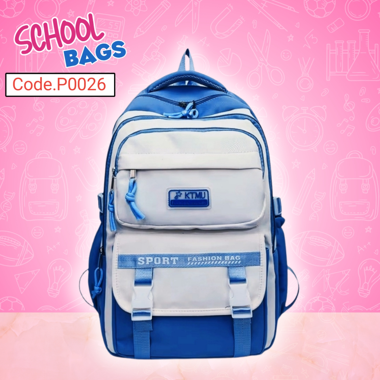 Academy Style School Bag School Backpack Code.P0026
