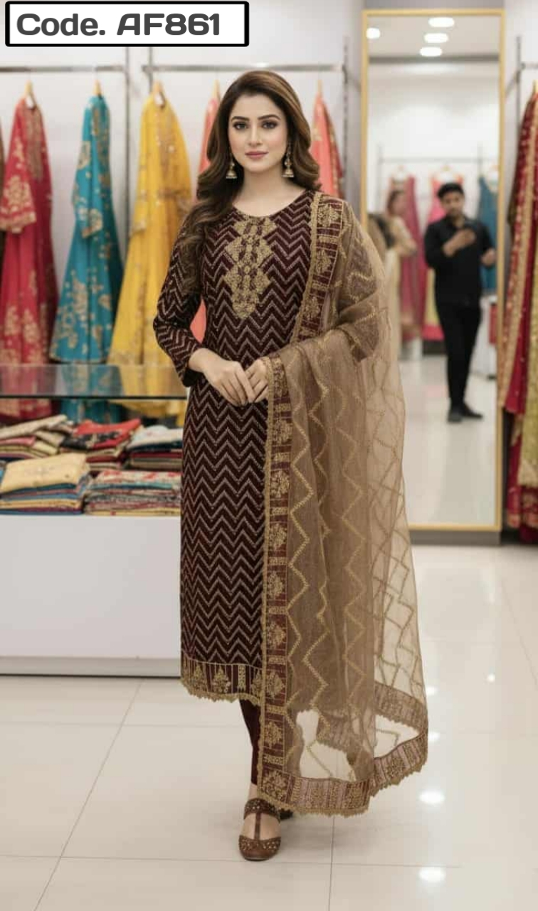 Febric Ac kotton kapor embrodery O 0ll ovar print Code. AF 861