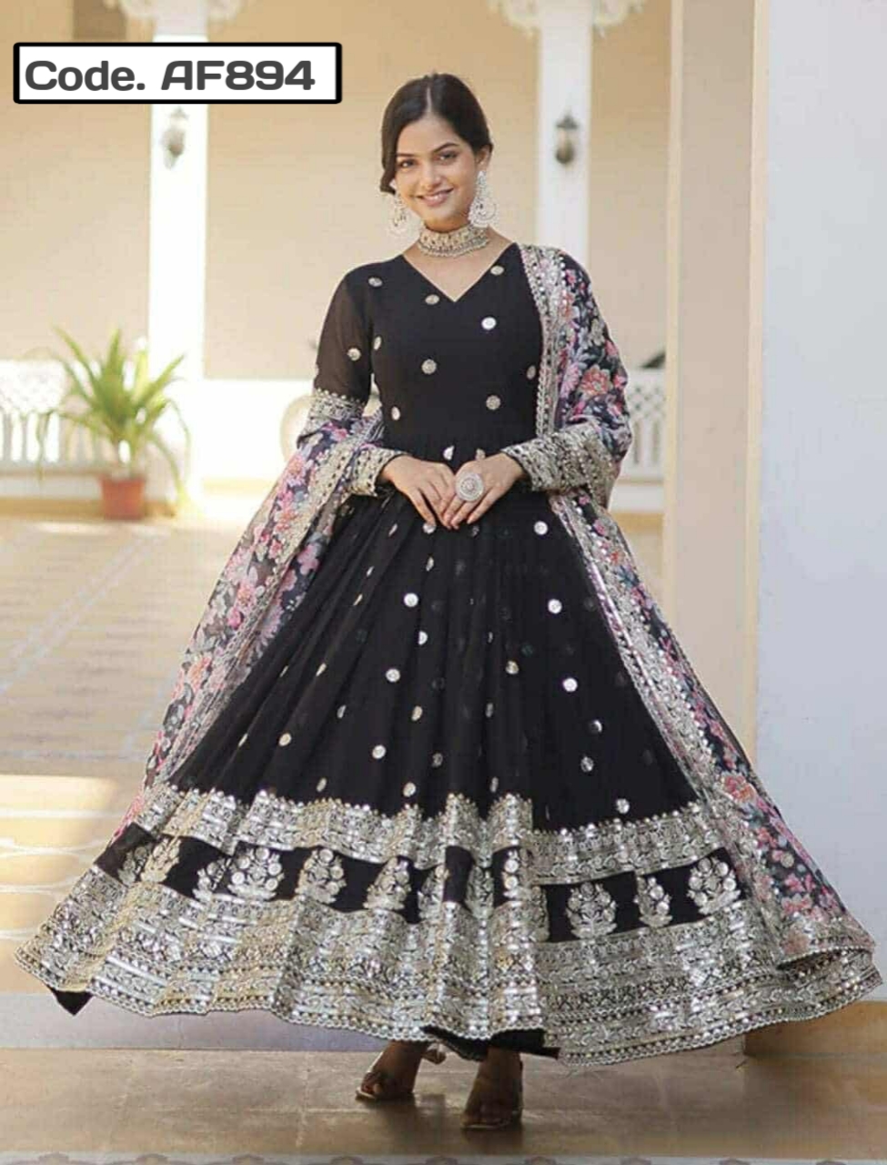 Indian Fox Jorjet Embroidery Sequence kaj kora Code. AF894