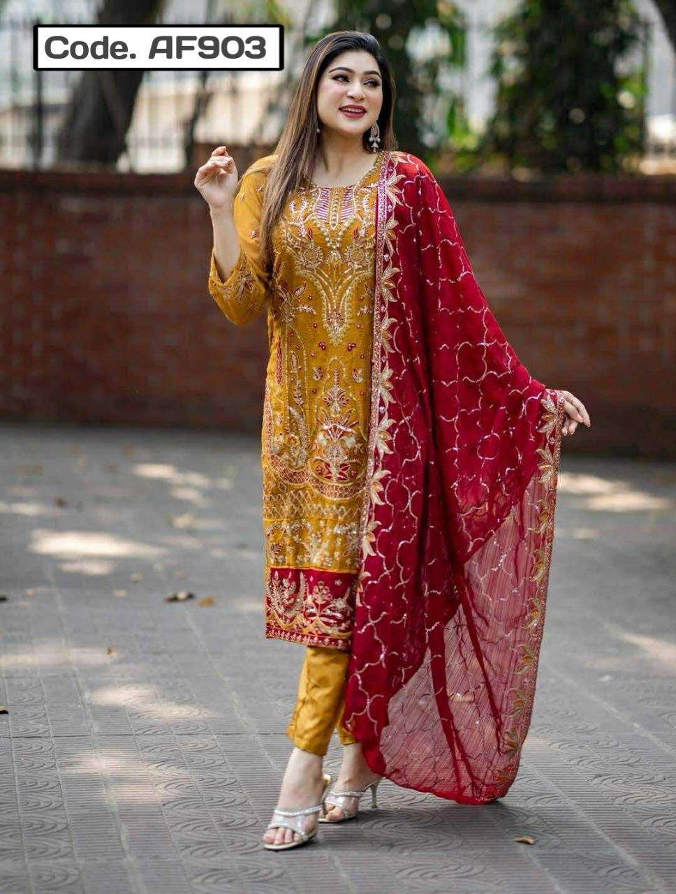 Pakistani inspired dress Code. AF903