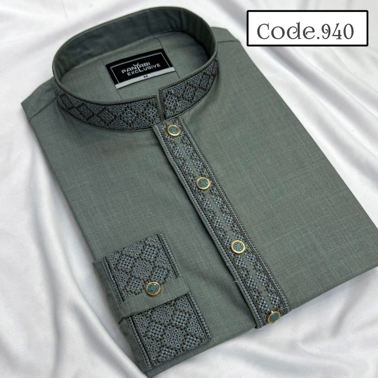 Wool Cotton Fabrics Panjabi Code.940