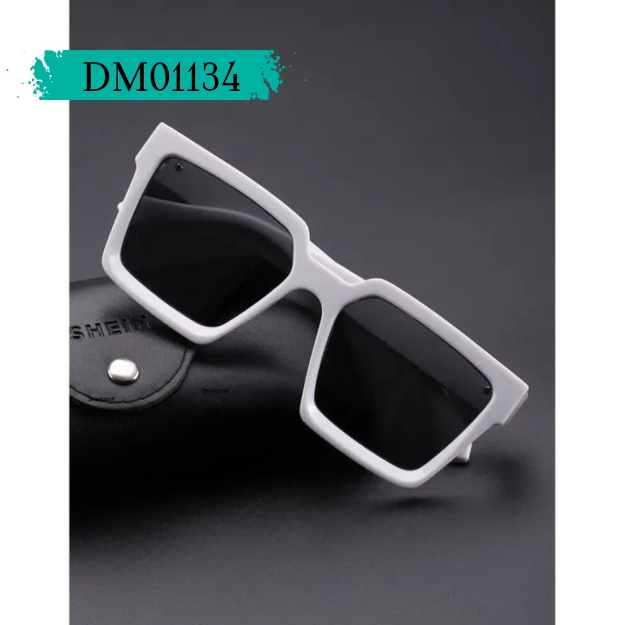 White frame Black lense Stylish Sunglasses  Code.DM01134