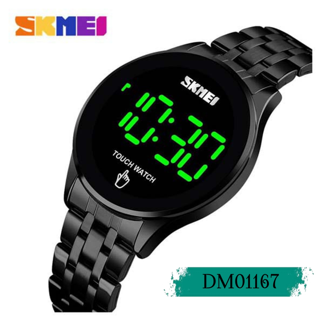 Skmei 1579 Touch Screen Led Digital Watch Luxury Stainless Steel Men Black Watches - Watch  Code.DM01150