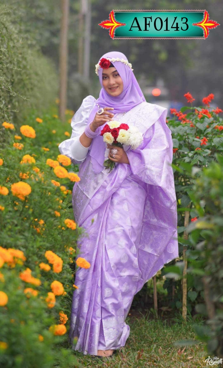 প্রিমিয়াম মানের কাতান শাড়ি Code. AF0143