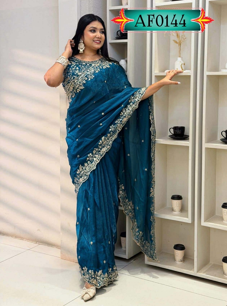 Orginal jimmy choo with high quality embroidery and sequence work Code. AF0144