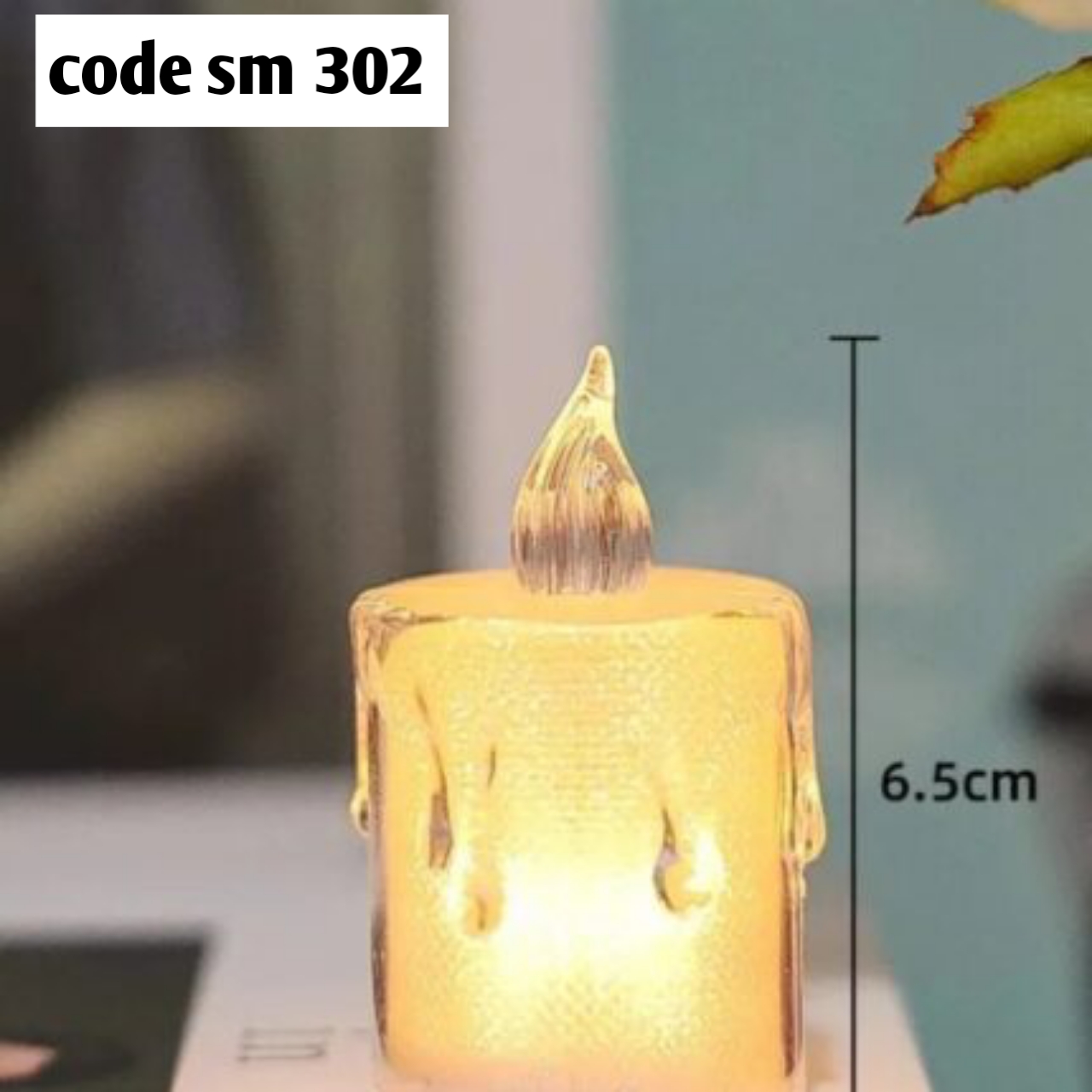 3Pcs Crystal Clear LED Candles Flameless
