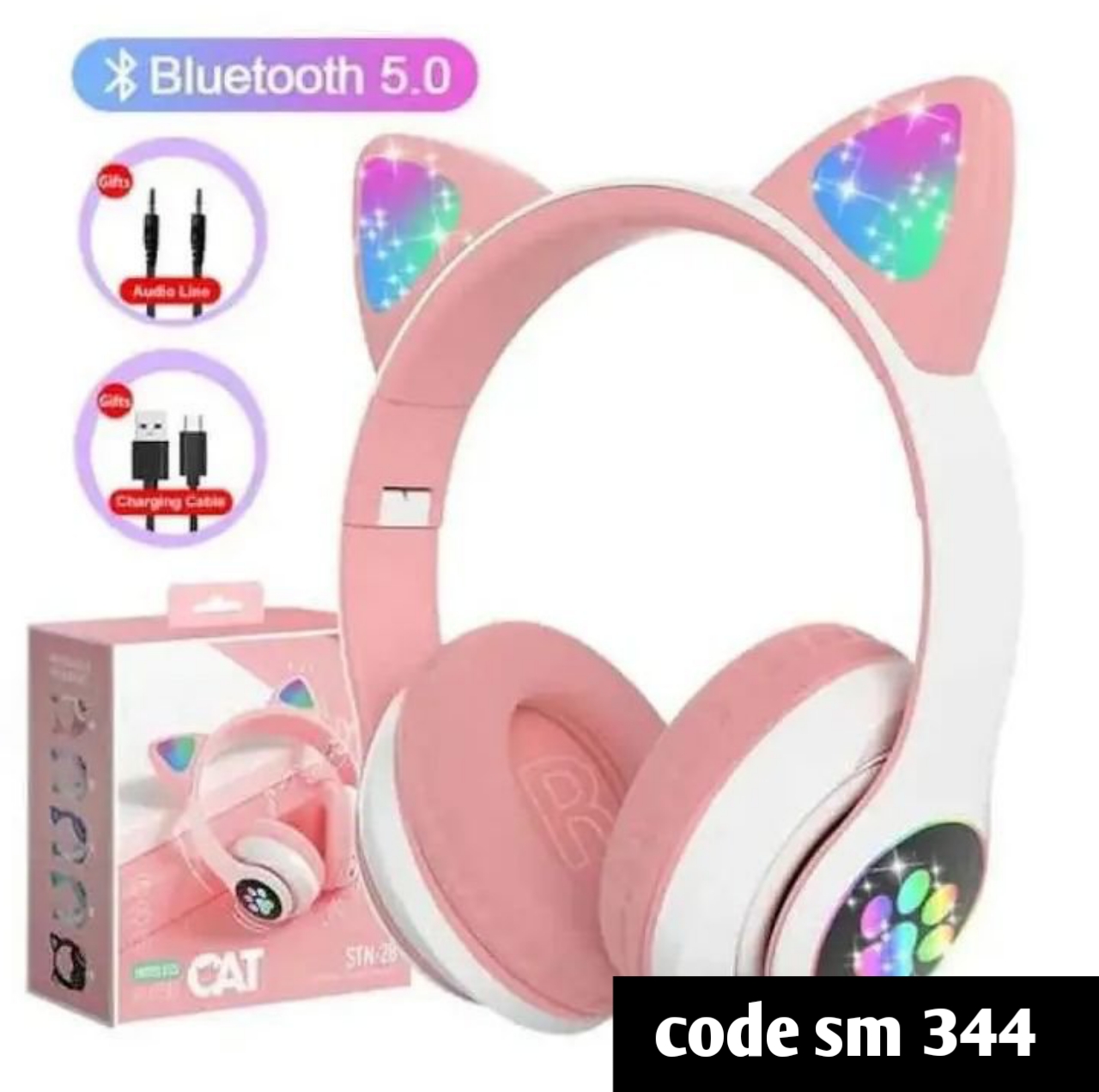 Cat Ear RGB Wireless Headphone STN-28