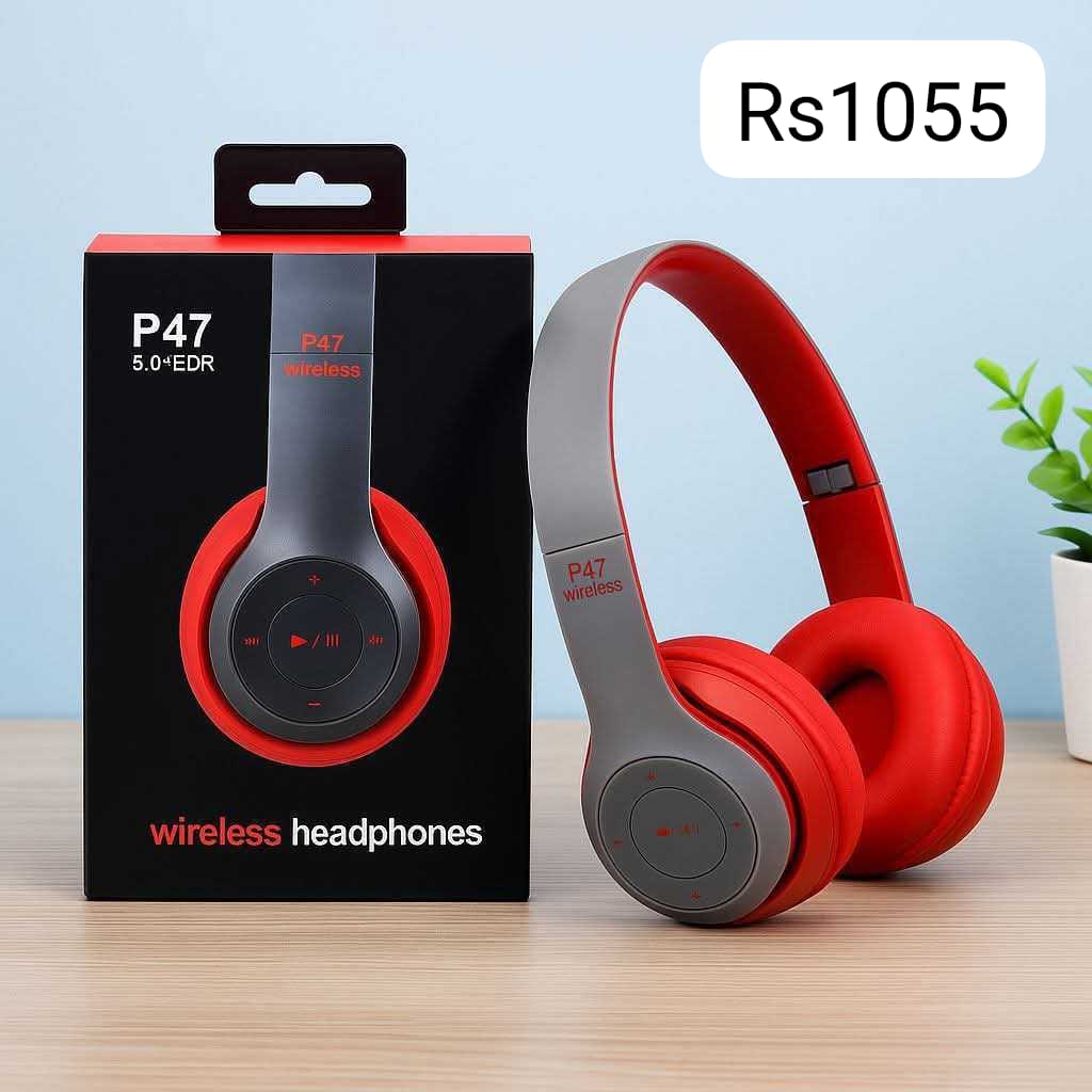 💥P47 Wireless Headphones  ব্লুটুথ হেডফোন 💥Rs1055