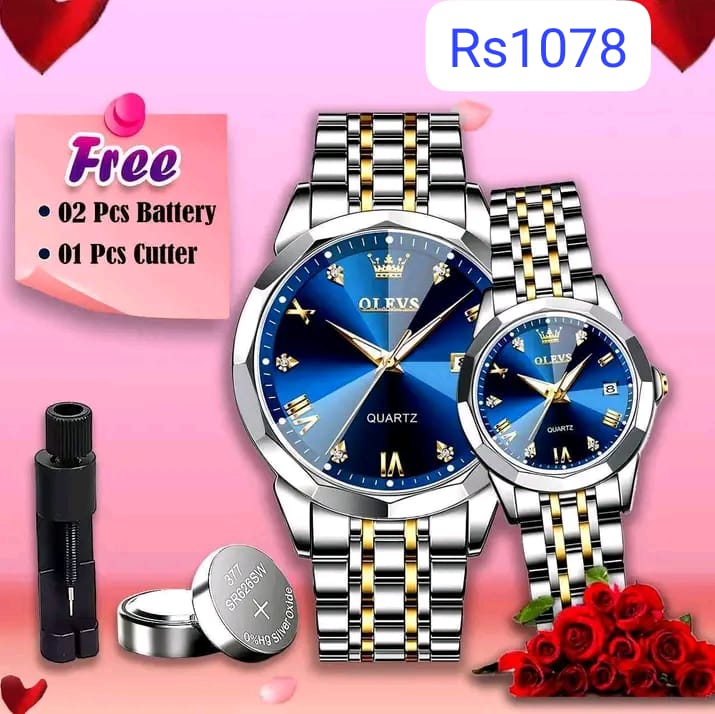 💥Olevs Capple Watch কাপল ঘড়ি💥