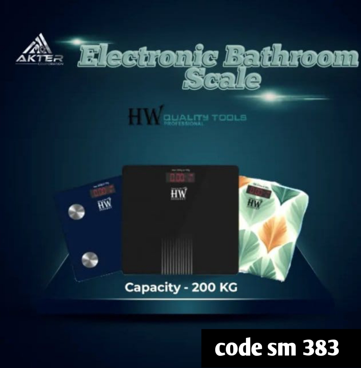 HW Electronic Bathroom Scale – 200KG