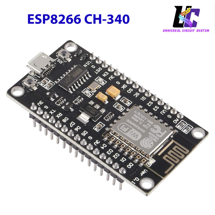 TYPE-B ESP8266 Serial Wireless Module CH340 ESP-12E NodeMCU LUA WiFi V3 Internet Development Board Compatible with Arduino IDE, Micropython | ...