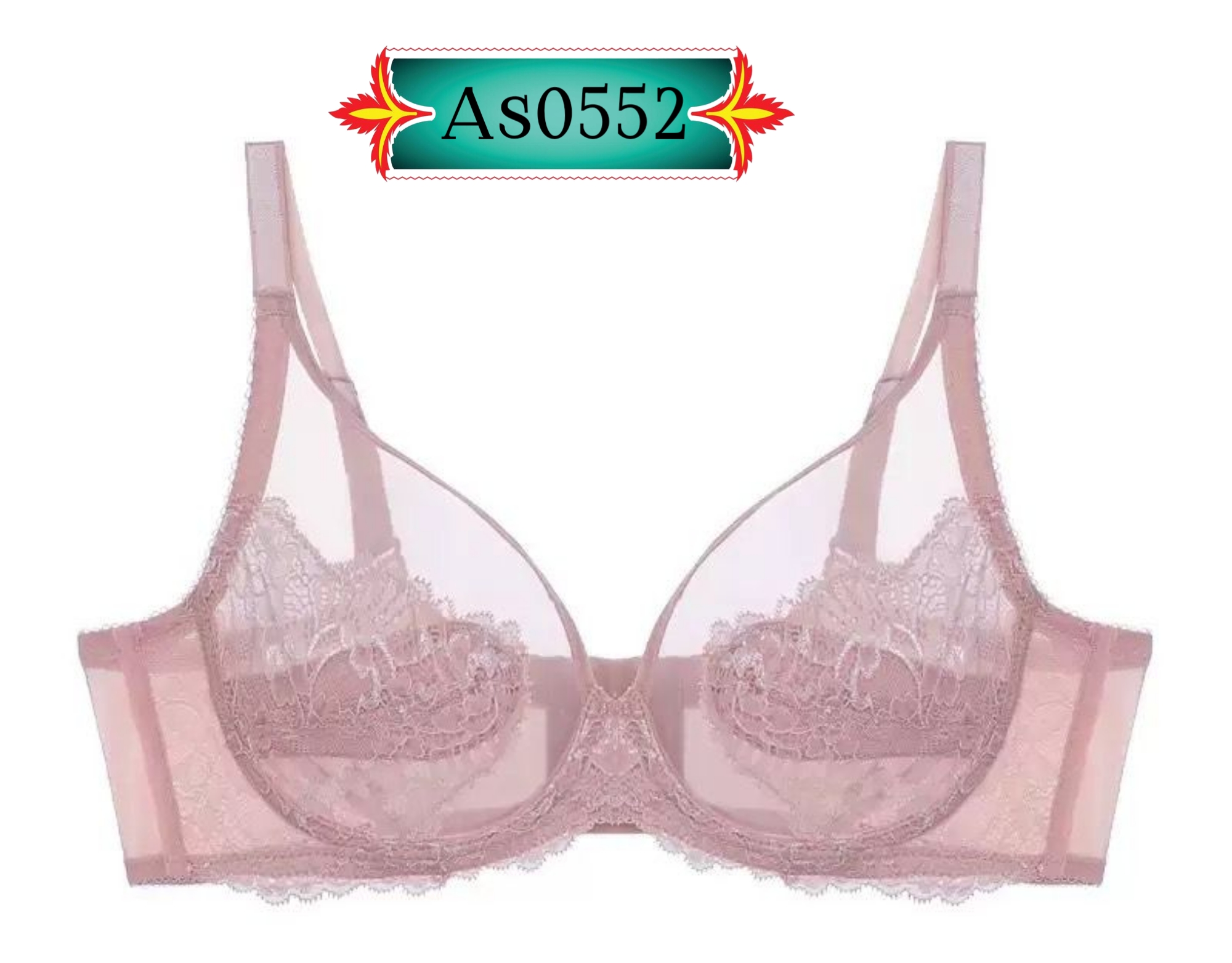 French lingerie sexy women's thin push-up full cup lace bra 3 Colors
