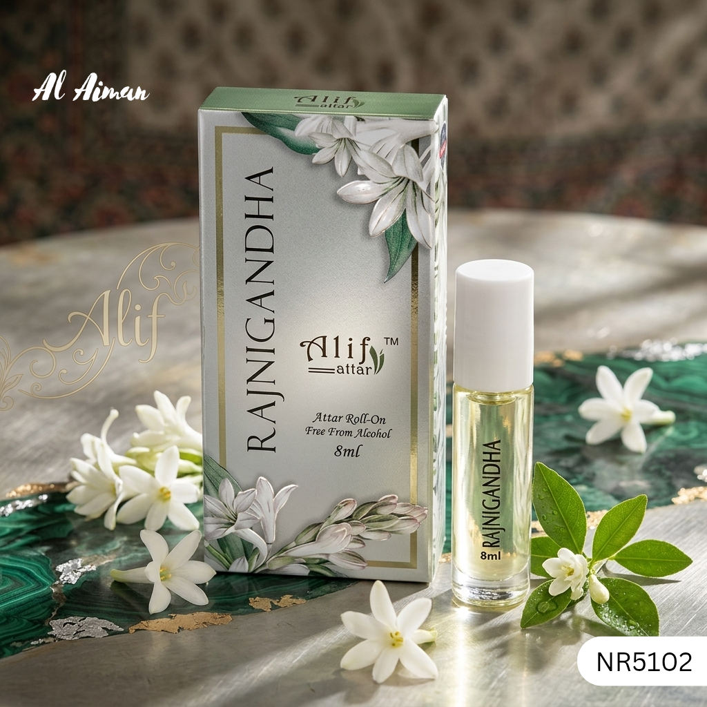 🌼 Rajnigandha Attar by Alif – 8ml 🌼