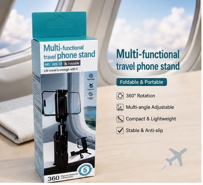 Multi-Functional Foldable Travel Phone Stand